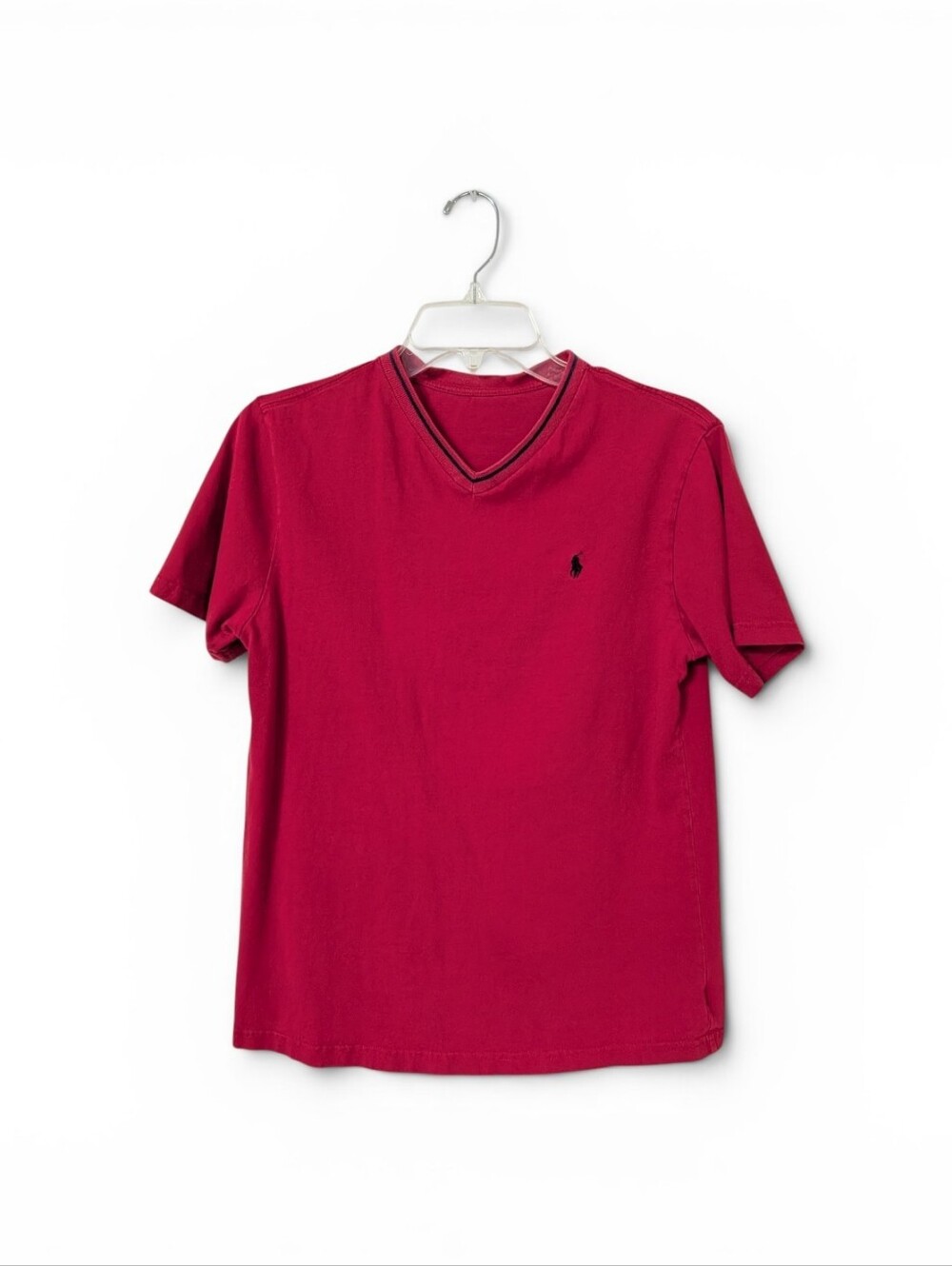 Polo Ralph Lauren Red Tee With Navy Trim